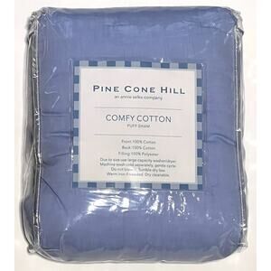 Pine Cone Hill Comfy Cotton Puff Sham EURO FRENCH BLUE Annie Selke New In Pckg